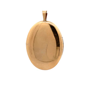 10K Yellow Gold Cameo Locket Pendant - Carrying Mother Holding Child - Image 3