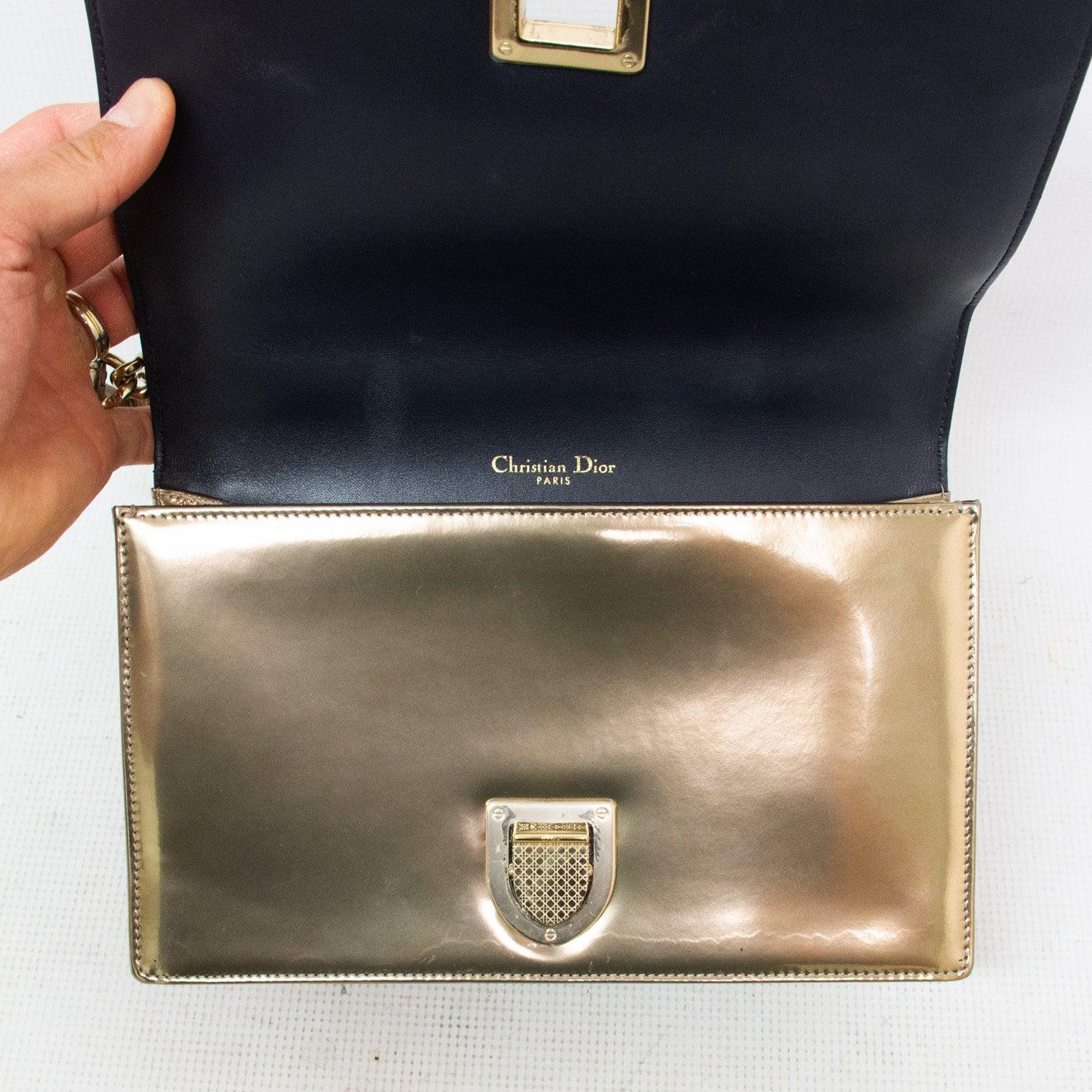 Dior Micro Cannage Diorama - Gold Metallic Purse - Medium - Image 10