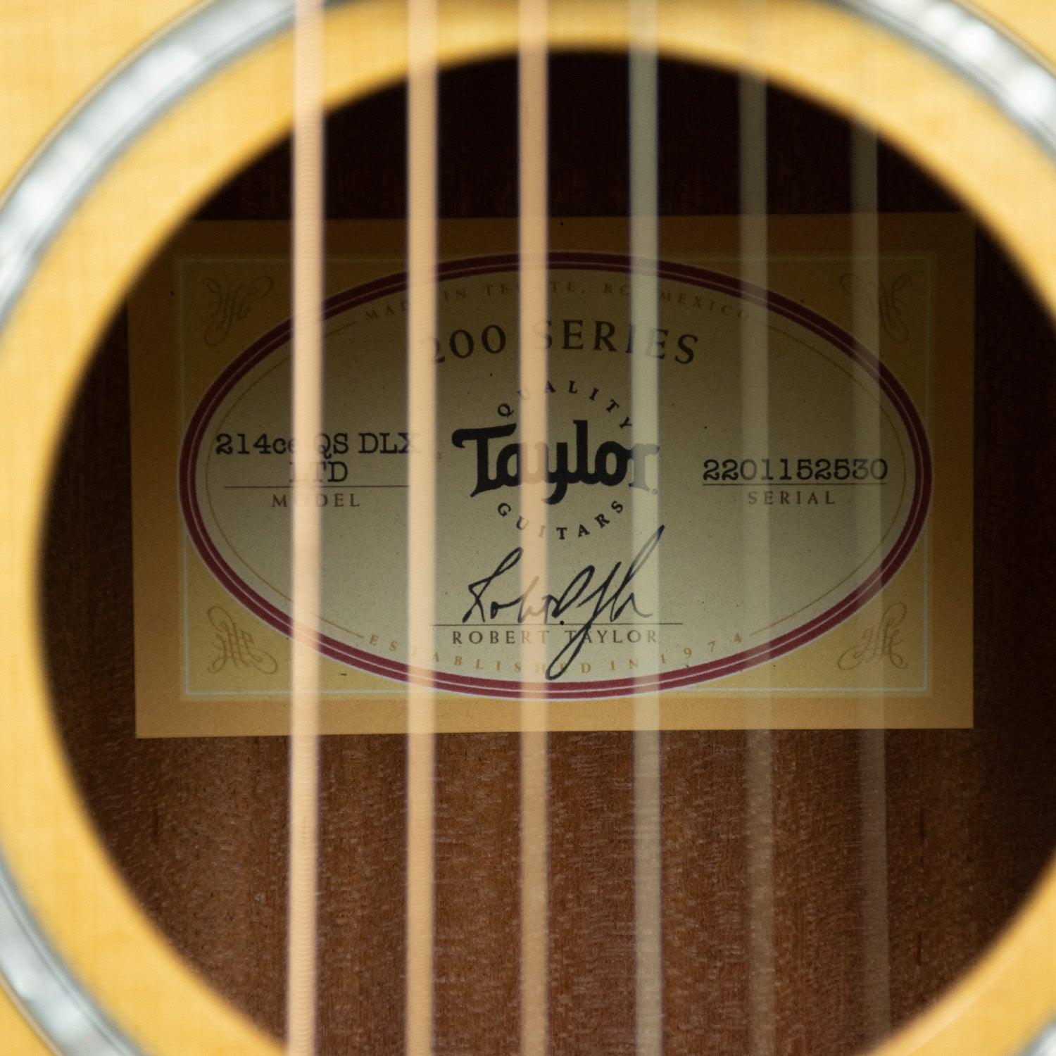 Taylor 214ce-QS DLX LTD Acoustic Guitar - Natural - Image 6